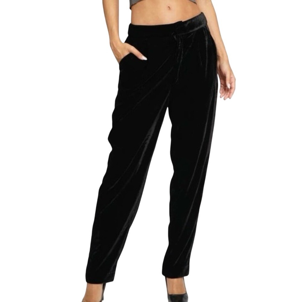 Know One Cares Velvet Suit Pants, Women's, Color‎ Black, Size Small, NWT